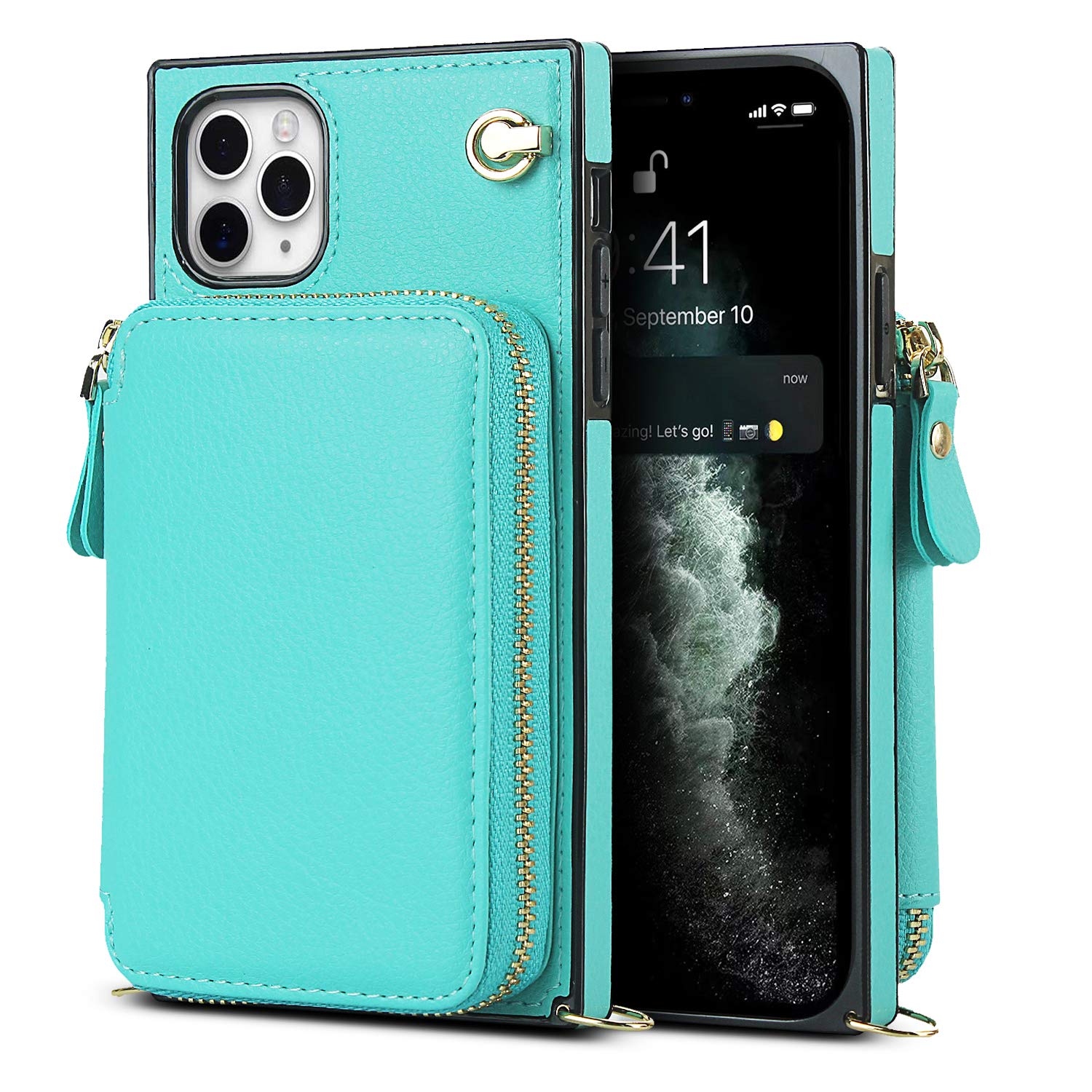 Amazon.co.jp: クロスボディ 財布型ケース iPhone 11 Pro用 カード